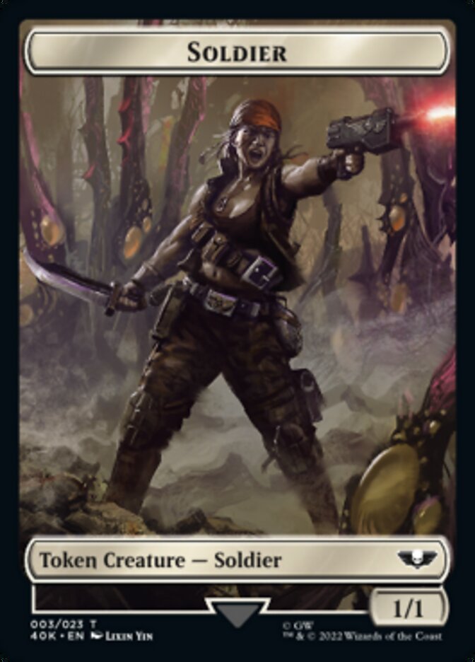 Soldier (003) // Sicarian Infiltrator Double-Sided Token [Warhammer 40,000 Tokens] | Chromatic Games