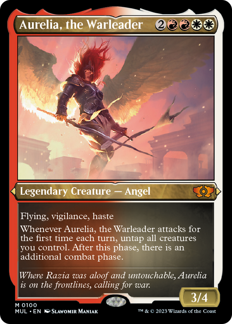 Aurelia, the Warleader (Foil Etched) [Multiverse Legends] | Chromatic Games