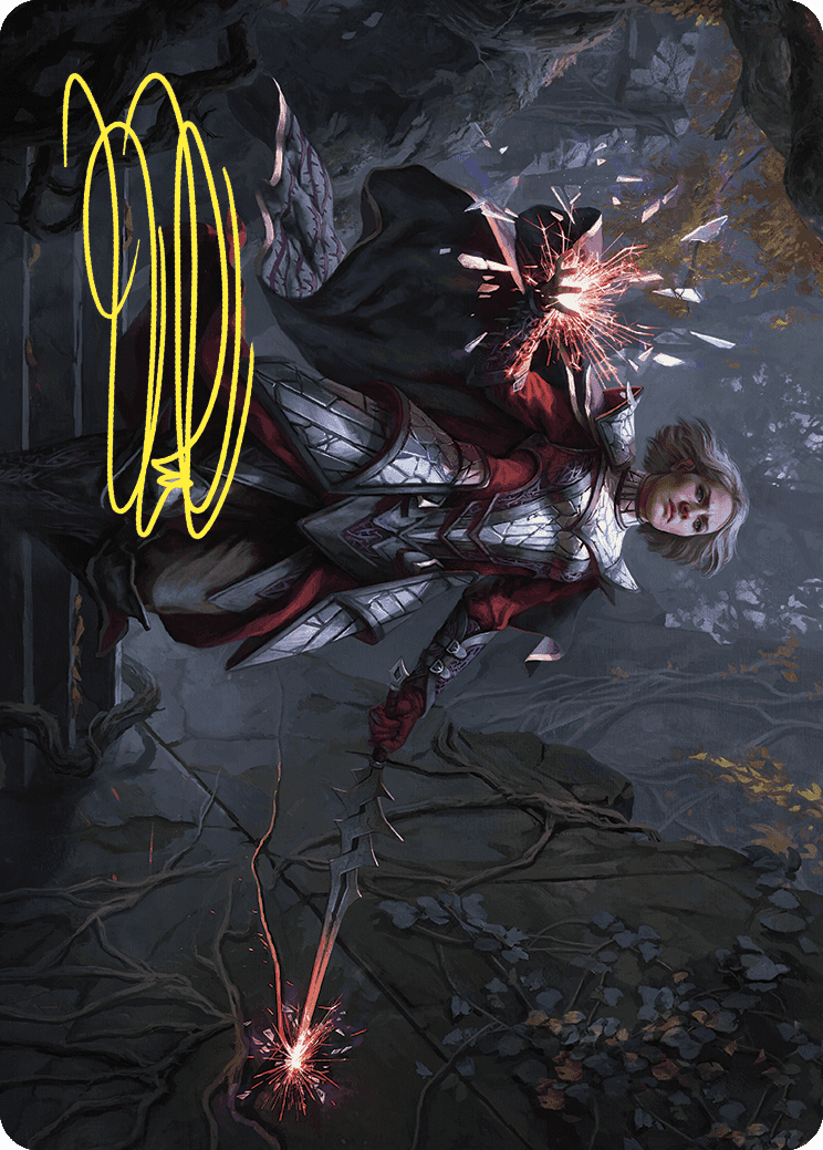 Rowan, Scion of War Art Card (31/81) (Gold-Stamped Signature) [Wilds of Eldraine Art Series] | Chromatic Games