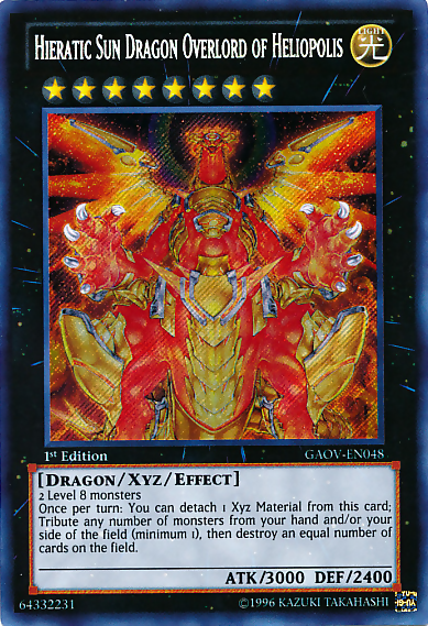 Hieratic Sun Dragon Overlord of Heliopolis [GAOV-EN048] Secret Rare | Chromatic Games