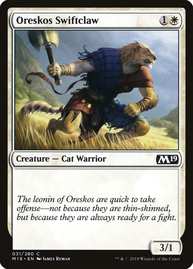 Oreskos Swiftclaw [Core Set 2019] | Chromatic Games