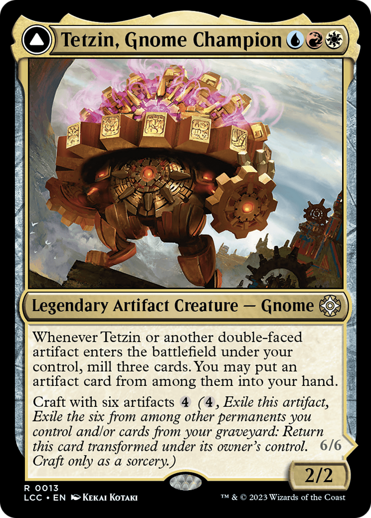 Tetzin, Gnome Champion // The Golden-Gear Colossus [The Lost Caverns of Ixalan Commander] | Chromatic Games