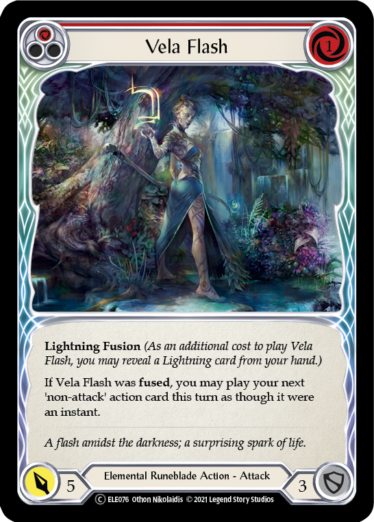 Vela Flash (Red) [U-ELE076] (Tales of Aria Unlimited)  Unlimited Rainbow Foil | Chromatic Games