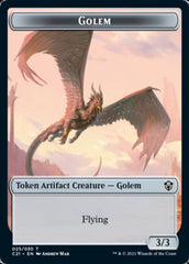 Golem (025) // Thopter Double-Sided Token [Commander 2021 Tokens] | Chromatic Games