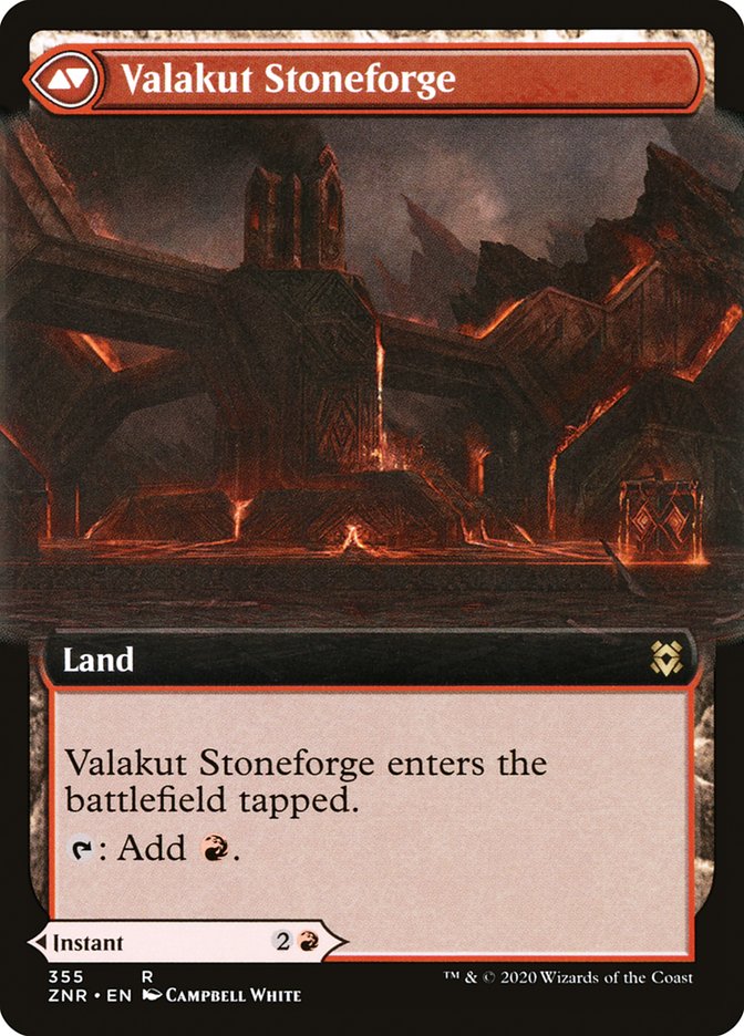 Valakut Awakening // Valakut Stoneforge (Extended Art) [Zendikar Rising] | Chromatic Games