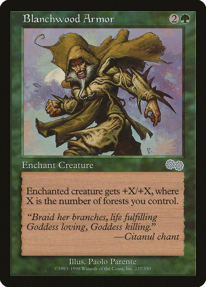 Blanchwood Armor [Urza's Saga] | Chromatic Games