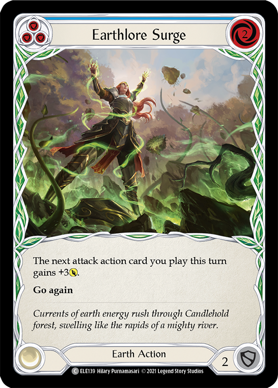 Earthlore Surge (Blue) [ELE139] (Tales of Aria)  1st Edition Normal | Chromatic Games