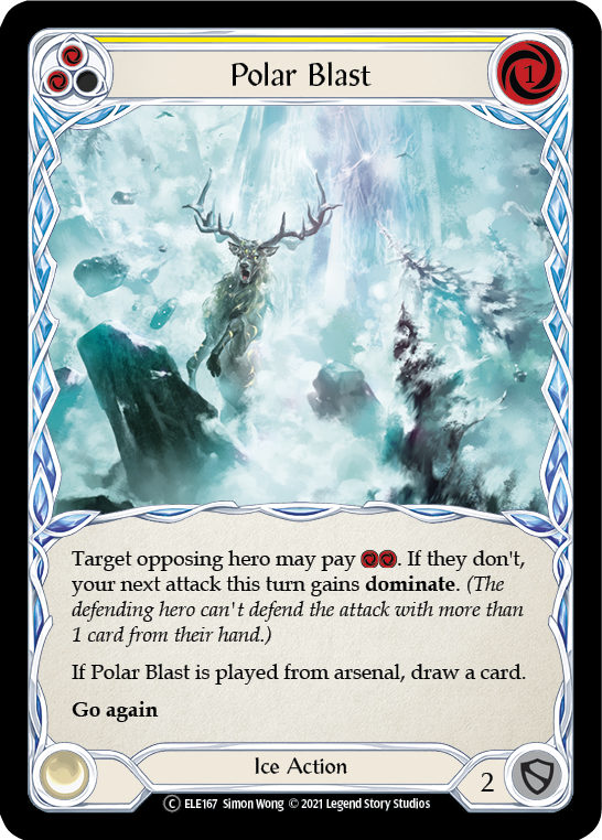 Polar Blast (Yellow) [U-ELE167] (Tales of Aria Unlimited)  Unlimited Rainbow Foil | Chromatic Games