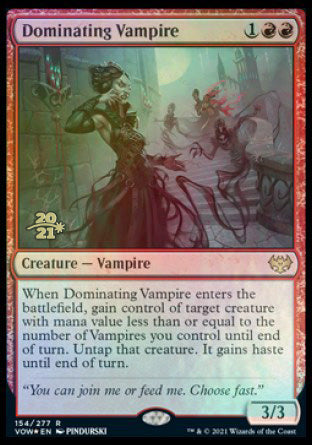 Dominating Vampire [Innistrad: Crimson Vow Prerelease Promos] | Chromatic Games