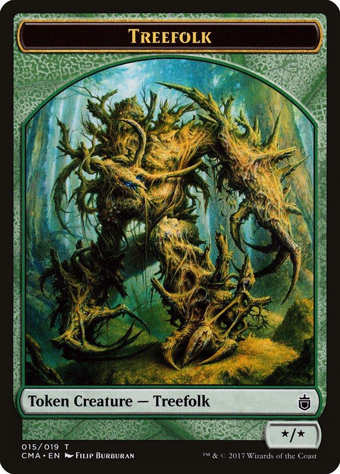 Treefolk Token [Commander Anthology Tokens] | Chromatic Games