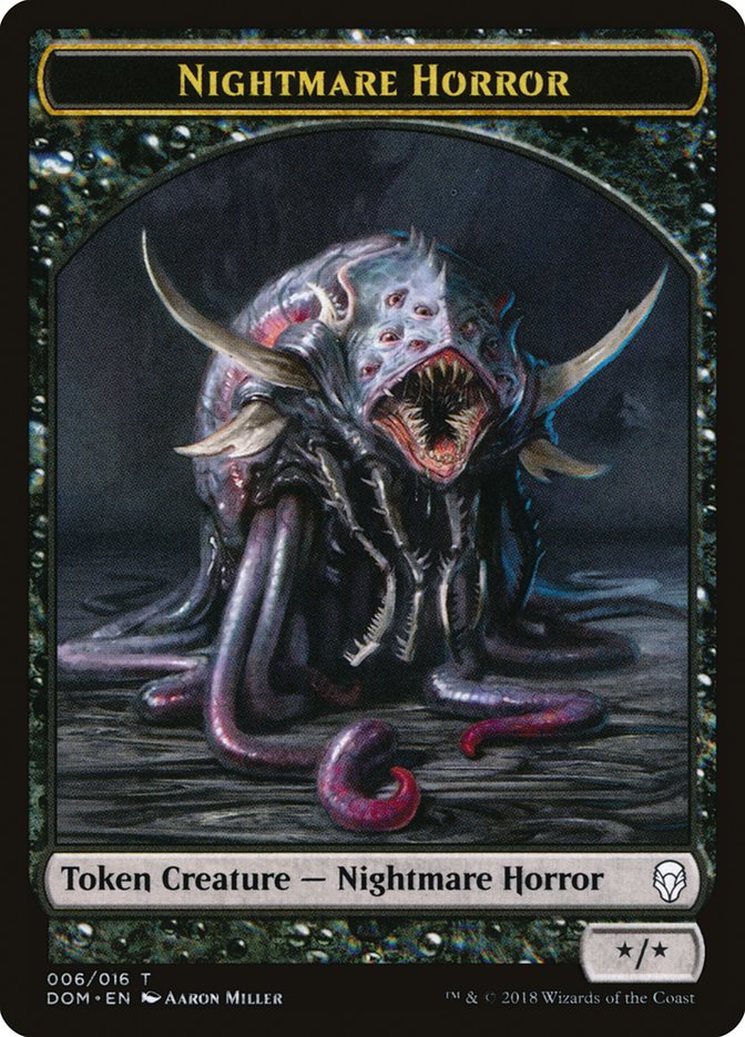 Nightmare Horror Token [Dominaria Tokens] | Chromatic Games