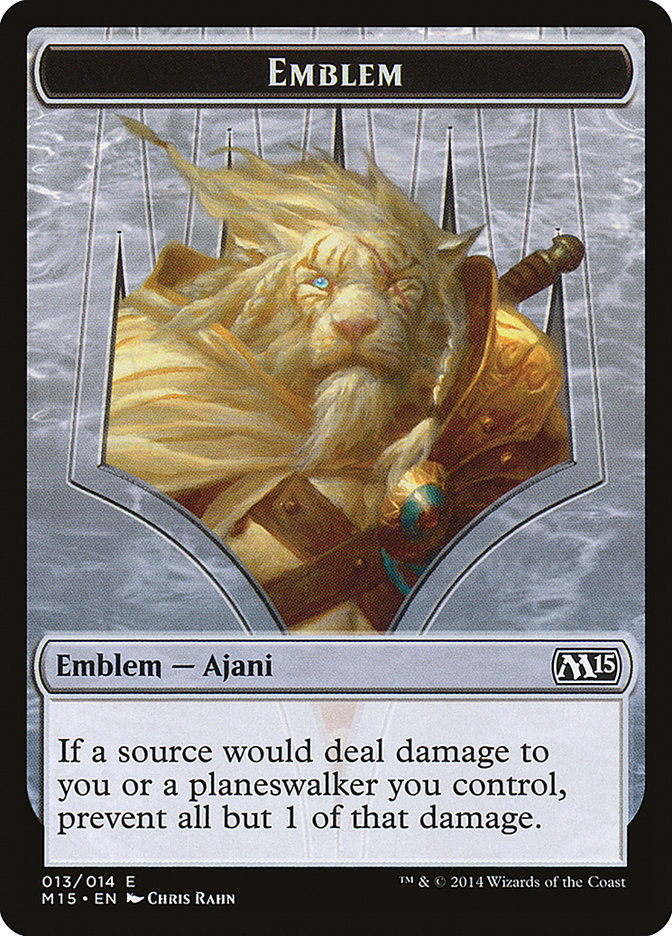 Ajani Steadfast Emblem [Magic 2015 Tokens] | Chromatic Games