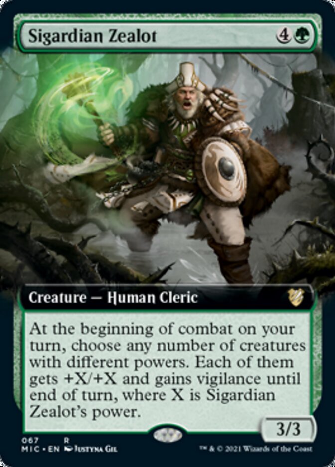 Sigardian Zealot (Extended Art) [Innistrad: Midnight Hunt Commander] | Chromatic Games