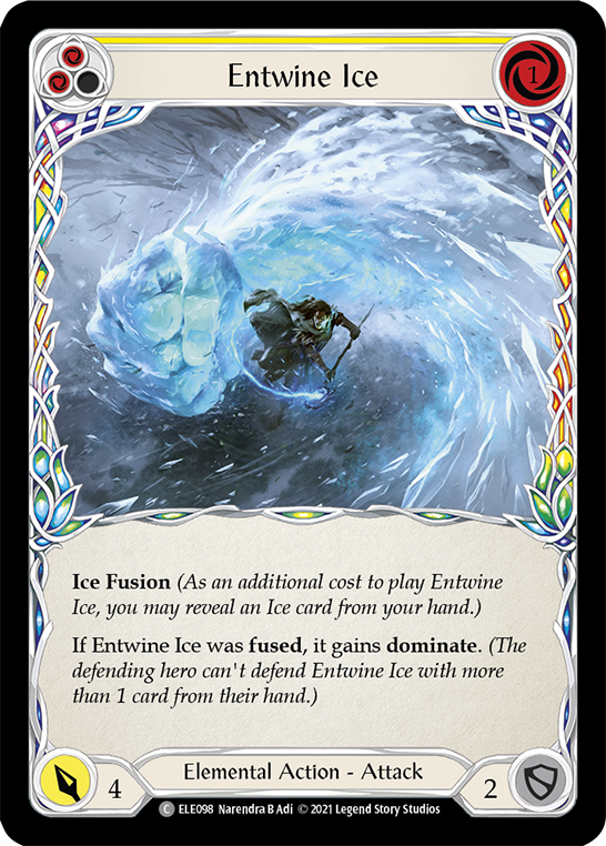 Entwine Ice (Yellow) [ELE098] (Tales of Aria)  1st Edition Rainbow Foil | Chromatic Games