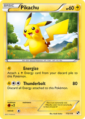 Pikachu (115/114) [Black & White: Base Set] | Chromatic Games