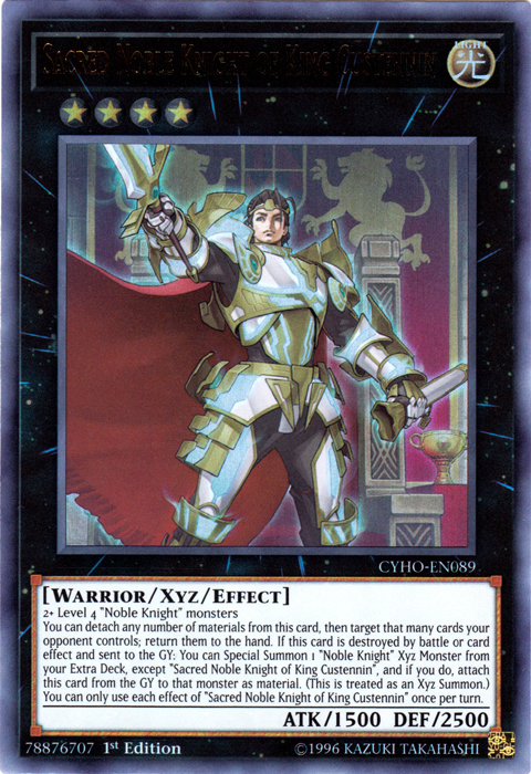 Sacred Noble Knight of King Custennin [CYHO-EN089] Ultra Rare | Chromatic Games