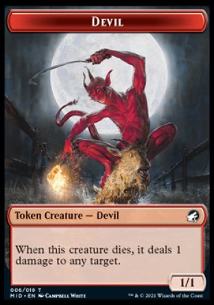 Devil Token [Innistrad: Midnight Hunt Tokens] | Chromatic Games