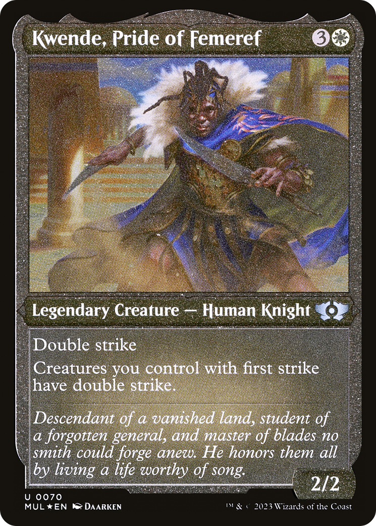 Kwende, Pride of Femeref (Foil Etched) [Multiverse Legends] | Chromatic Games