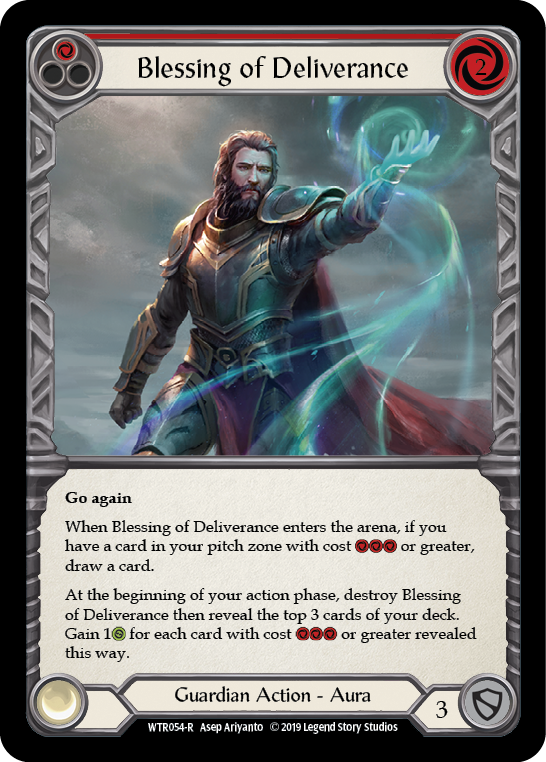 Blessing of Deliverance (Red) [WTR054-R] (Welcome to Rathe)  Alpha Print Normal | Chromatic Games