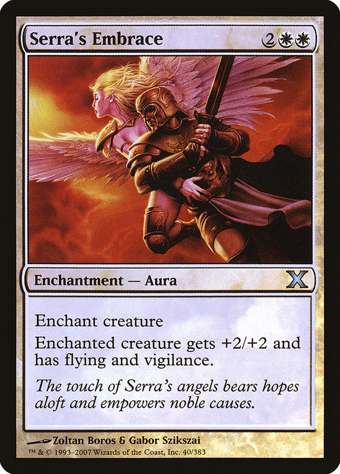 Serra's Embrace (Premium Foil) [Tenth Edition] | Chromatic Games