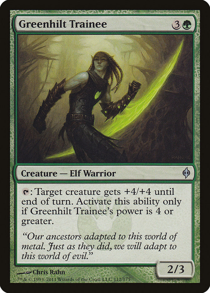 Greenhilt Trainee [New Phyrexia] | Chromatic Games