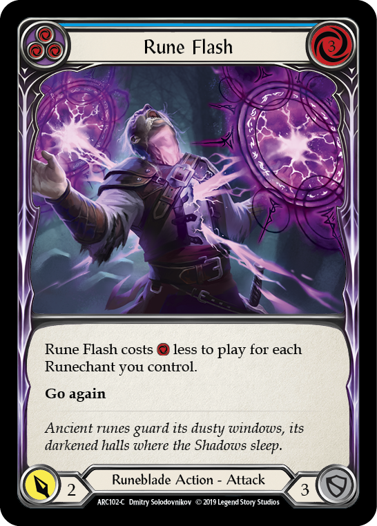 Rune Flash (Blue) [ARC102-C] (Arcane Rising)  1st Edition Normal | Chromatic Games