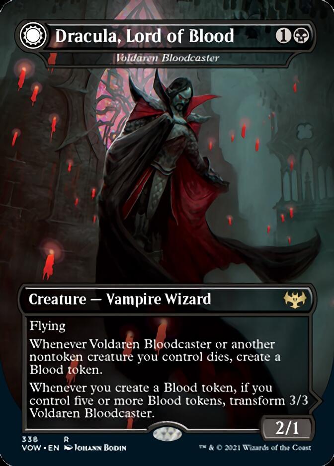 Voldaren Bloodcaster // Bloodbat Summoner - Dracula, Lord of Blood // Dracula, Lord of Bats [Innistrad: Crimson Vow] | Chromatic Games