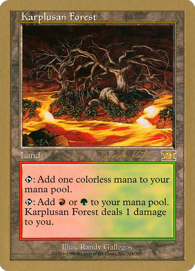 Karplusan Forest (Janosch Kuhn) [World Championship Decks 2000] | Chromatic Games