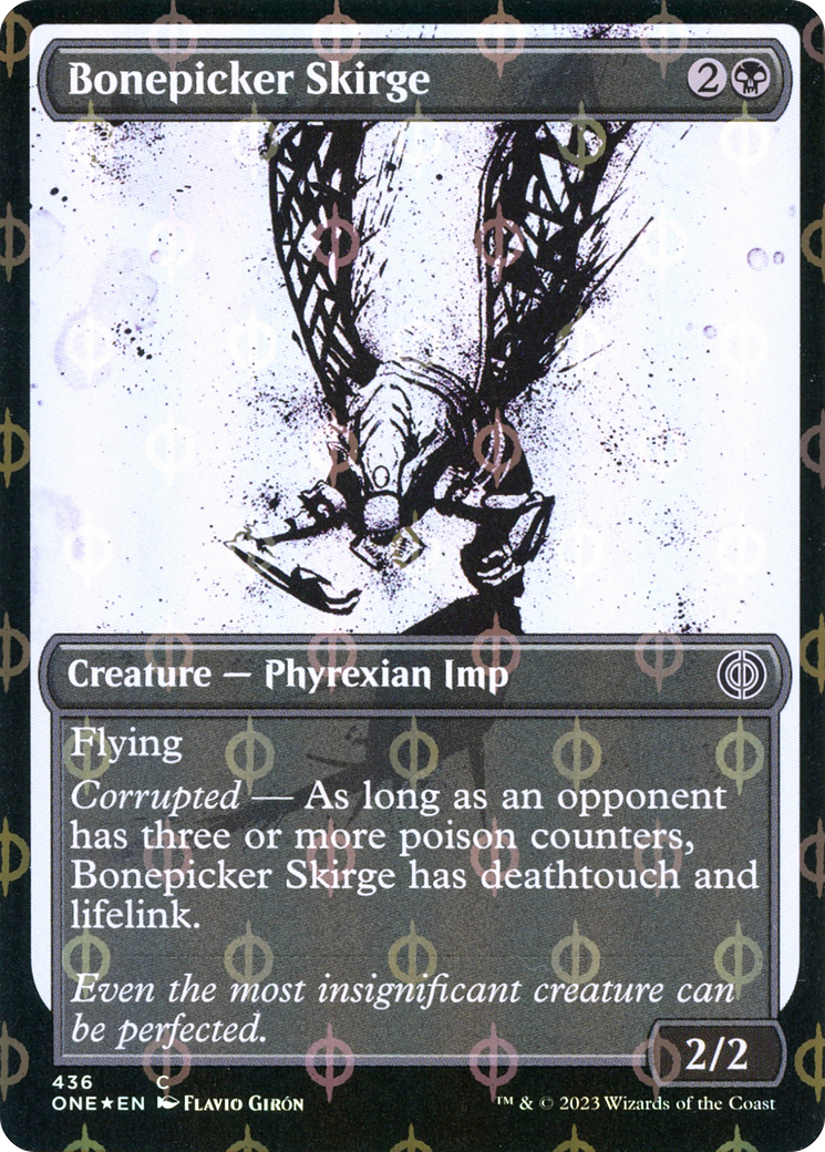 Bonepicker Skirge (Showcase Ichor Step-and-Compleat Foil) [Phyrexia: All Will Be One] | Chromatic Games