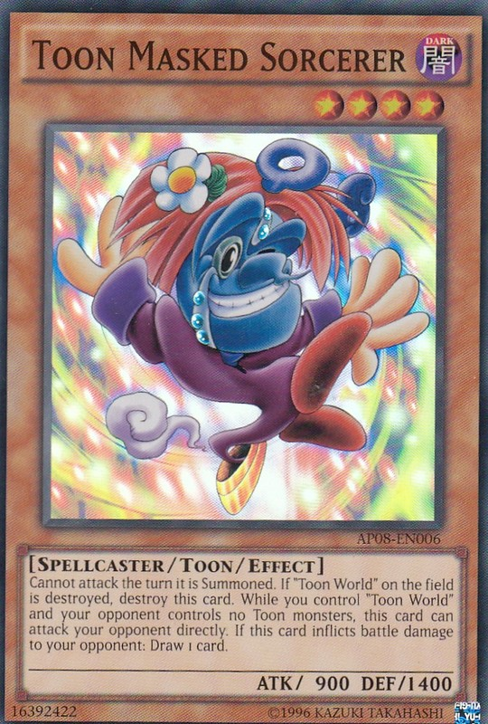 Toon Masked Sorcerer [AP08-EN006] Super Rare | Chromatic Games