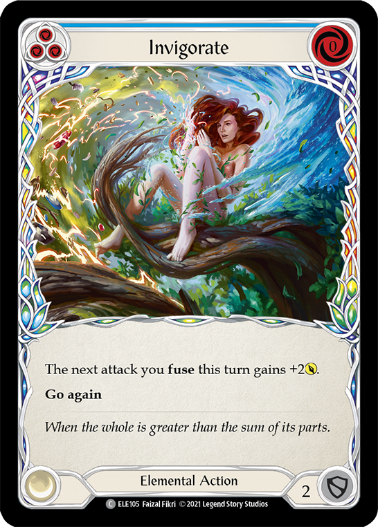 Invigorate (Blue) [ELE105] (Tales of Aria)  1st Edition Rainbow Foil | Chromatic Games