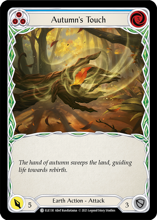 Autumn's Touch (Blue) [ELE130] (Tales of Aria)  1st Edition Rainbow Foil | Chromatic Games