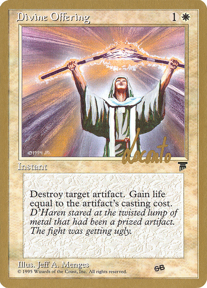 Divine Offering (Michael Loconto) (SB) [Pro Tour Collector Set] | Chromatic Games