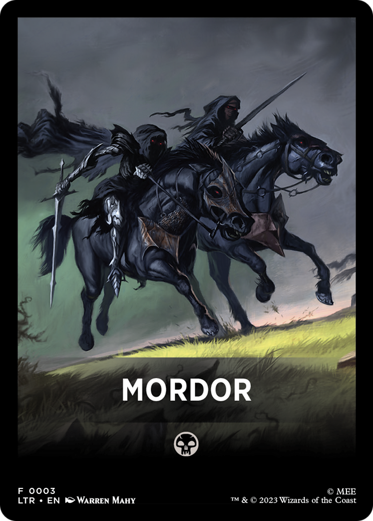 Mordor Theme Card [The Lord of the Rings: Tales of Middle-Earth Tokens] | Chromatic Games