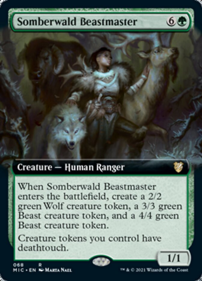 Somberwald Beastmaster (Extended Art) [Innistrad: Midnight Hunt Commander] | Chromatic Games