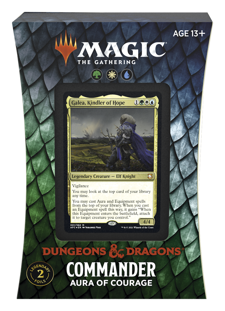 Dungeons & Dragons: Adventures in the Forgotten Realms - Commander Deck (Aura of Courage) | Chromatic Games