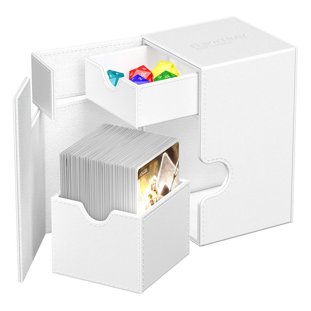 Ultimate Guard Flip n Tray 100+ XenoSkin Monocolor White Deck Box | Chromatic Games