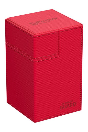 Ultimate Guard Flip n Tray 100+ XenoSkin Monocolor Red Deck Box | Chromatic Games