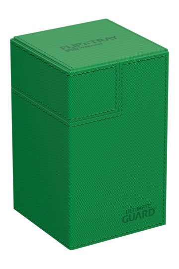 Ultimate Guard Flip n Tray 100+ XenoSkin Monocolor Green Deck Box | Chromatic Games