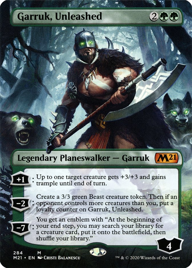 Garruk, Unleashed (Borderless) [Core Set 2021] | Chromatic Games