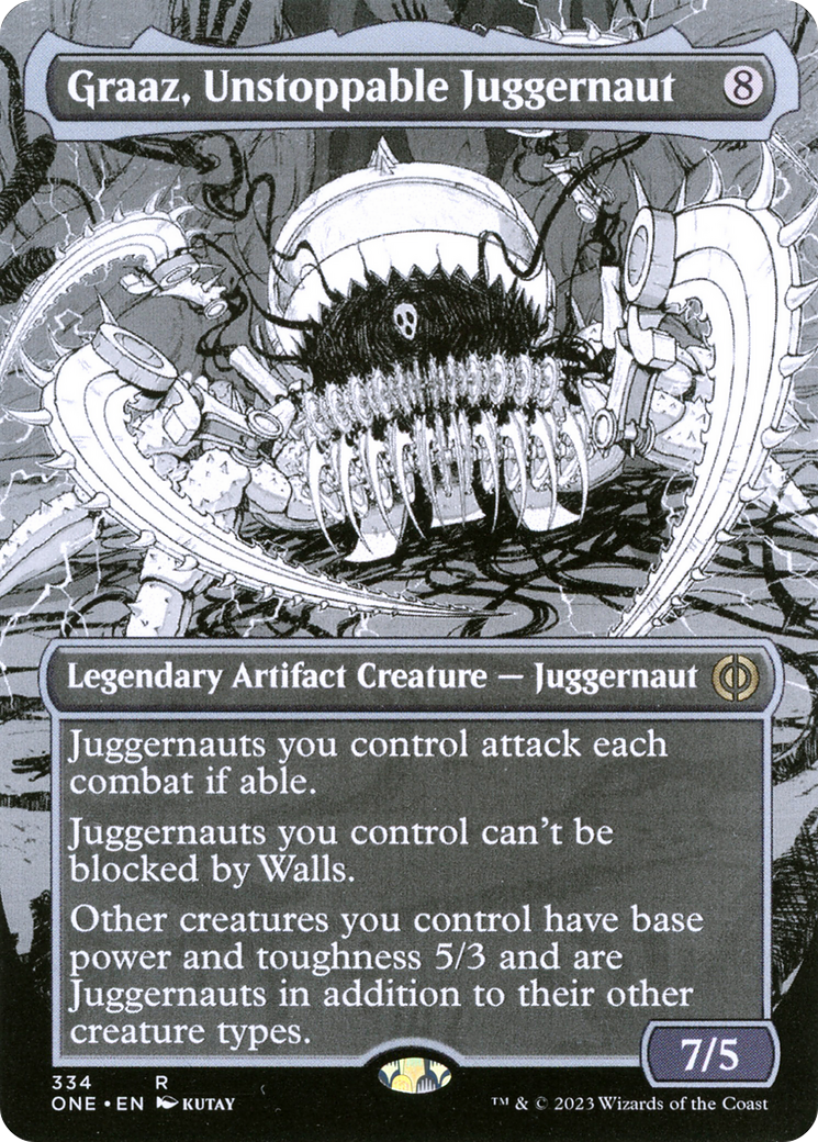 Graaz, Unstoppable Juggernaut (Borderless Manga) [Phyrexia: All Will Be One] | Chromatic Games