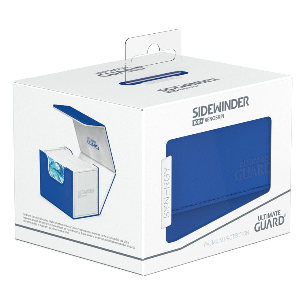 Ultimate Guard Synergy Sidewinder 100+ Blue/White Deck Box | Chromatic Games