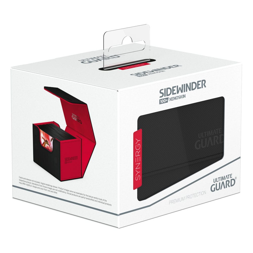 Ultimate Guard Synergy Sidewinder 100+ Black/Red Deck Box | Chromatic Games