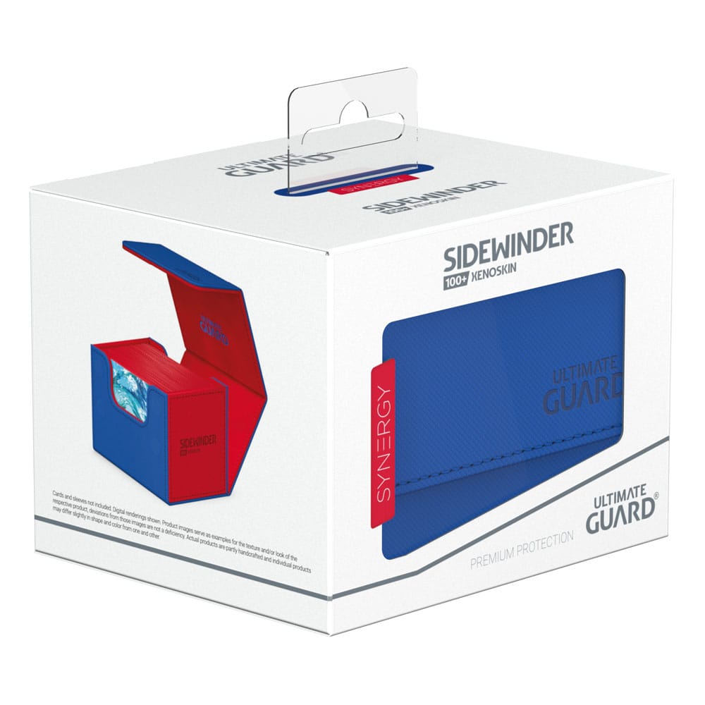 Ultimate Guard Synergy Sidewinder 100+ Blue/Red Deck Box | Chromatic Games