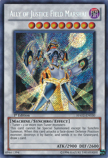 Ally of Justice Field Marshal [HA02-EN030] Secret Rare | Chromatic Games