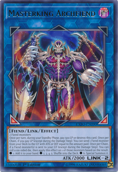 Masterking Archfiend [EXFO-EN090] Rare | Chromatic Games