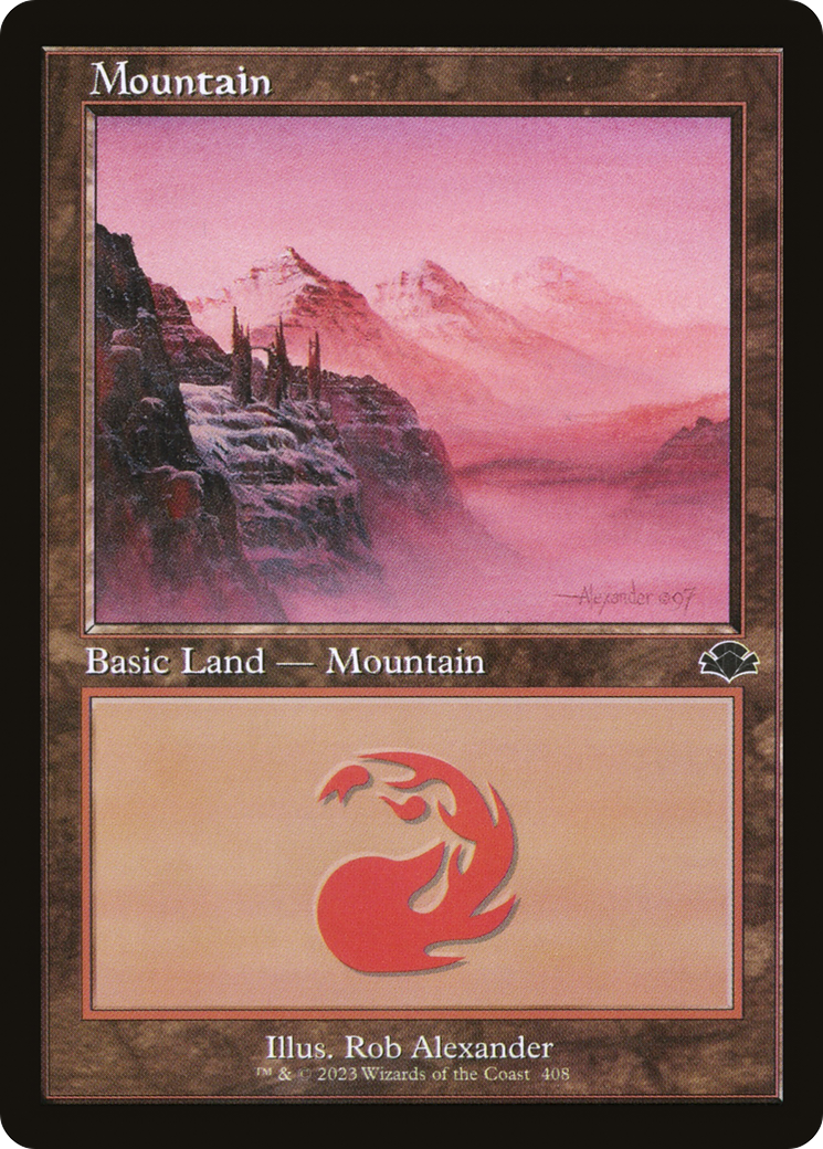 Mountain (408) (Retro) [Dominaria Remastered] | Chromatic Games