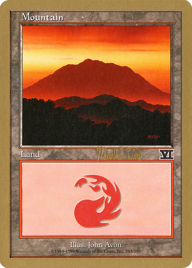 Mountain (mlp346a) (Mark Le Pine) [World Championship Decks 1999] | Chromatic Games