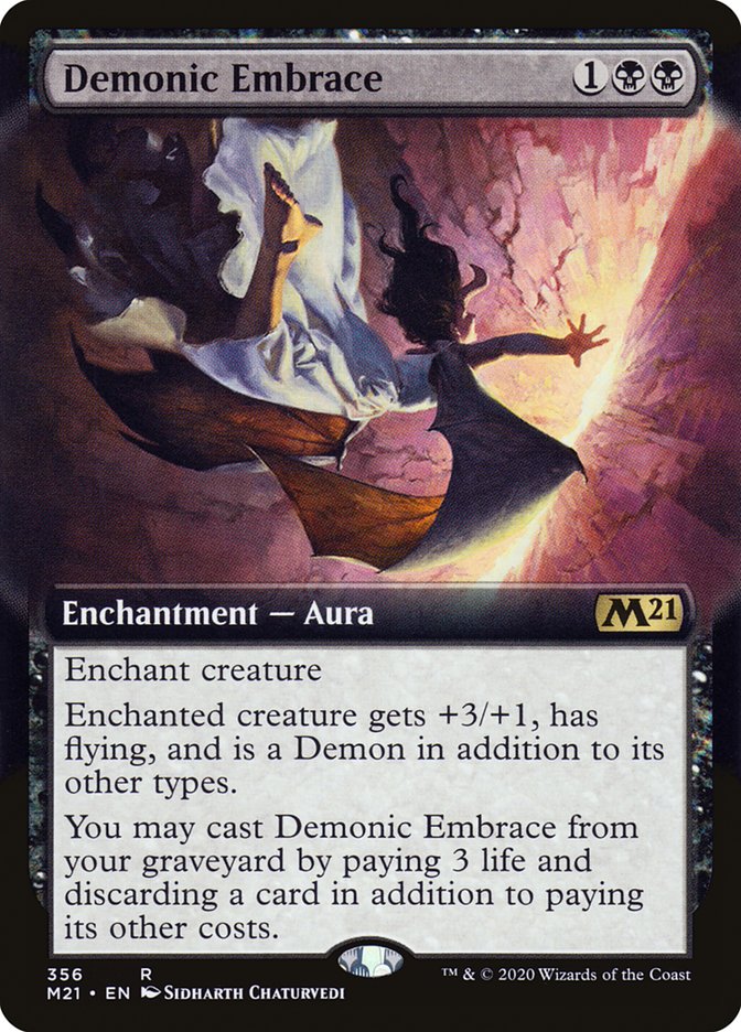 Demonic Embrace (Extended Art) [Core Set 2021] | Chromatic Games