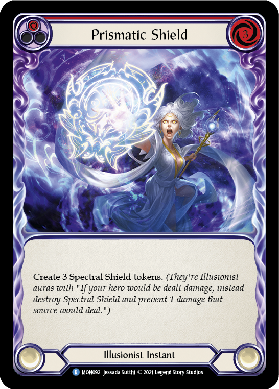 Prismatic Shield (Red) [MON092-RF] (Monarch)  1st Edition Rainbow Foil | Chromatic Games